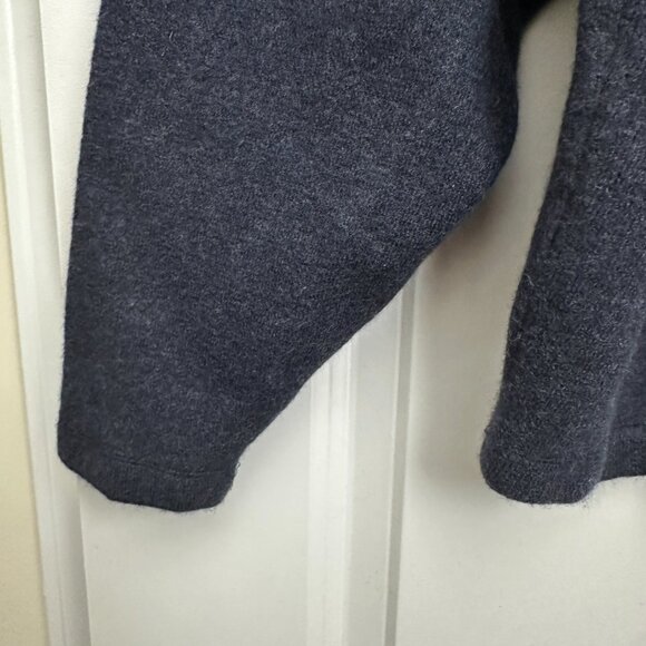 Vintage 90s Banana Republic Dark Blue Thick Merino Wool Sweater Women's Size XL - Picture 11 of 13